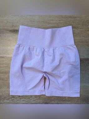 High-Waist Lavender Pink Performance Athletic Biker Shorts